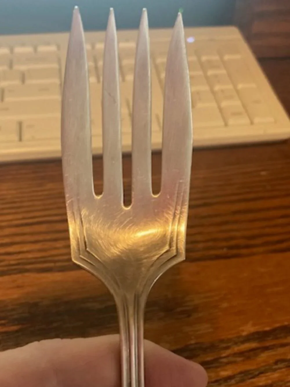 Vintage Silverplated Serving Fork